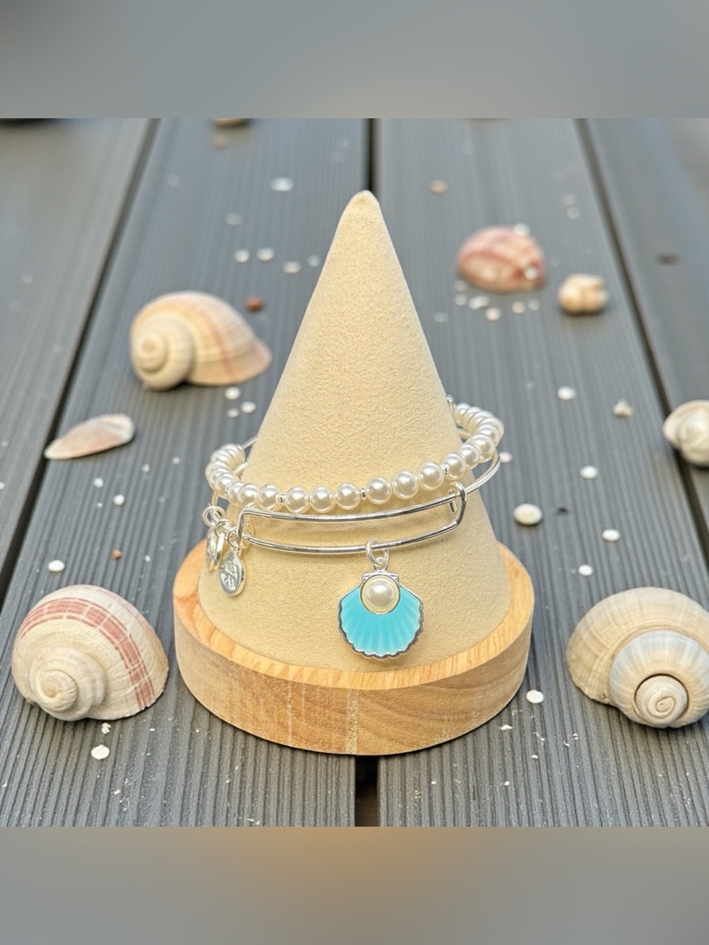 🐚ALEX AND ANI🐚2-Piece Beach Themed Charm Bangles/NWOT